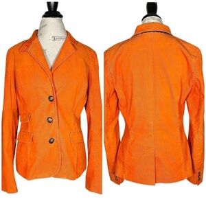 Lilly Pulitzer | Women | Vintage Corduroy Fitted Autumn Jacket Blazer | Size 10